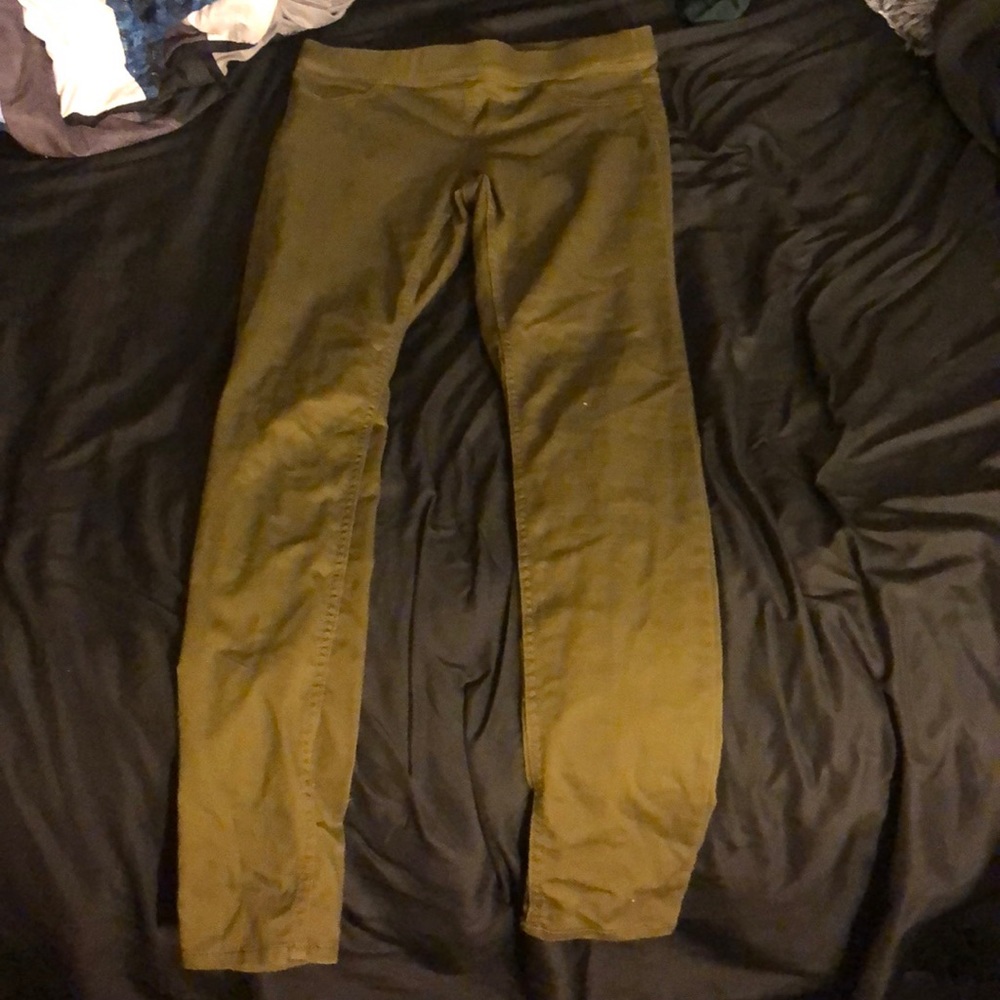 Army green jeggings
